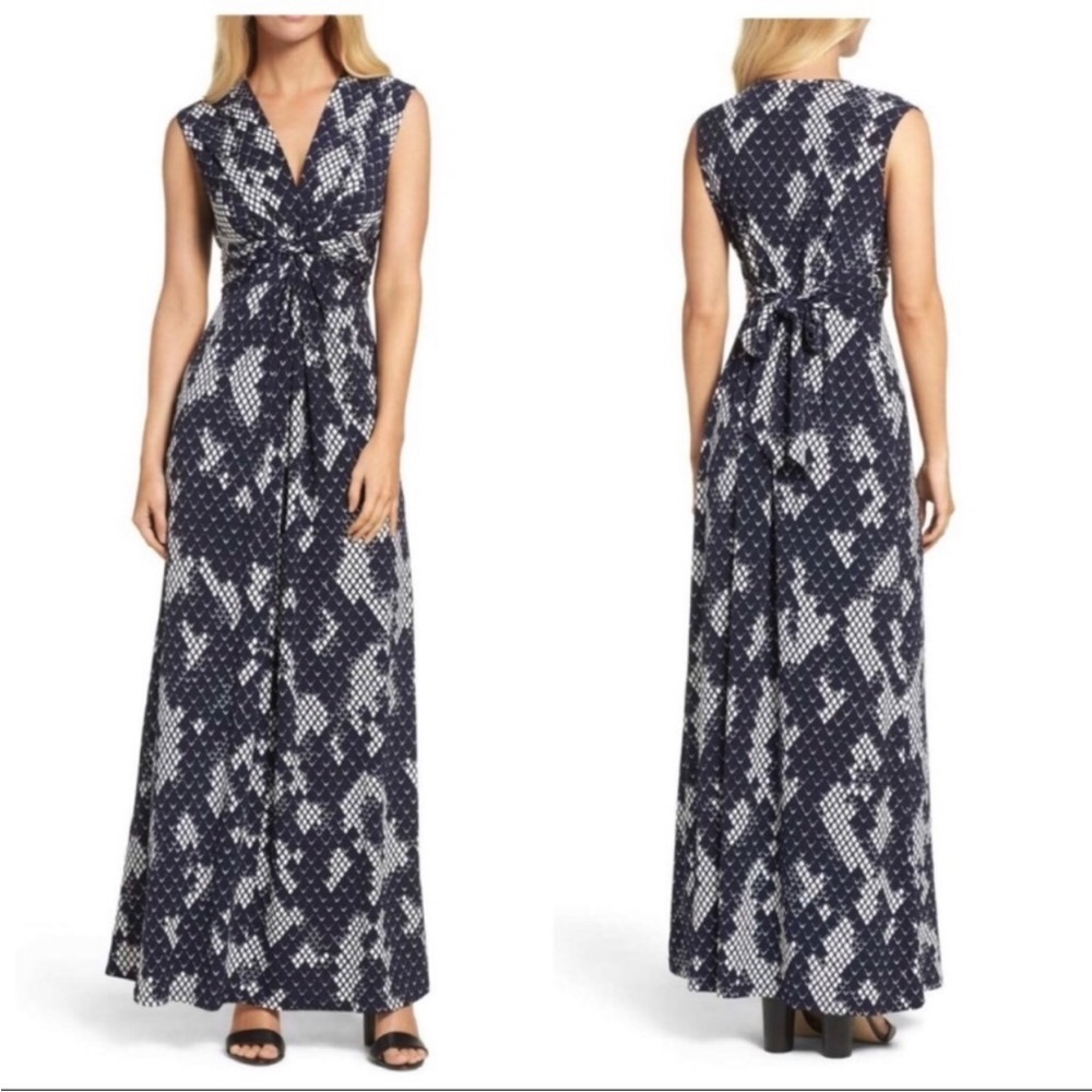 Eliza J Geometric Abstract Print Sleeveless Jersey Maxi Dress 4